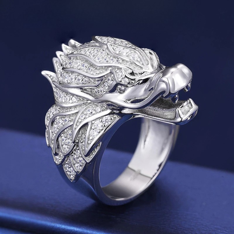 Dragon Ring S925 Sterling Silver Moissanite Iced Out Ring