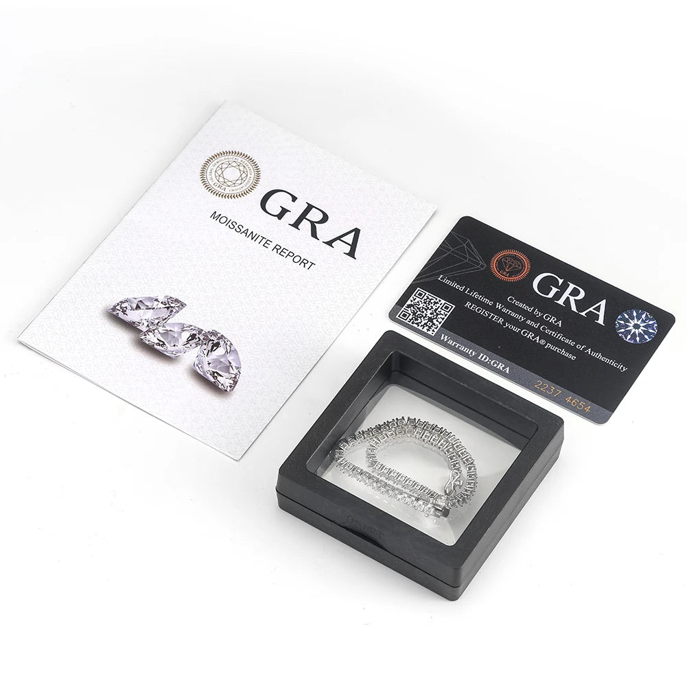 2mm/3mm/4mm Sterling Silver Hip Hop Moissanite Tennis Chain Necklace