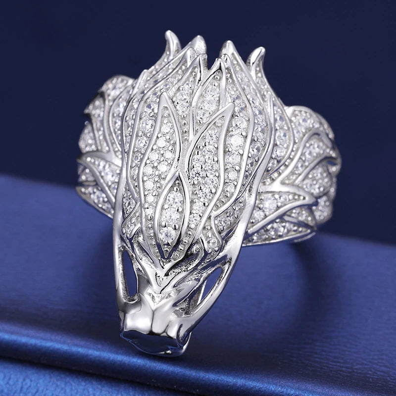 Dragon Ring S925 Sterling Silver Moissanite Iced Out Ring