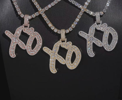 XO Bubble Letter Pendant